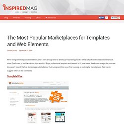 The Most Popular Marketplaces for Templates and Web Elements