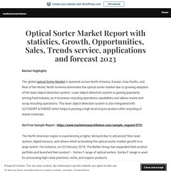 Optical Sorter Market Report with statistics, Growth, Opportunities, Sales, Trends service, applications and forecast 2023 – marketresearchnews