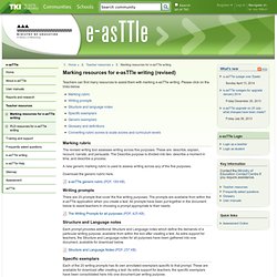 Marking resources for e-asTTle writing / Teacher resources / Home - e-asTTle