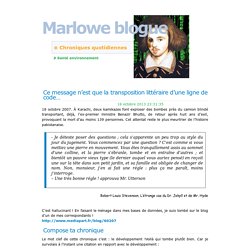 Marlowe blogue