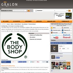 The Body Shop : Une marque de cosmétique naturelle