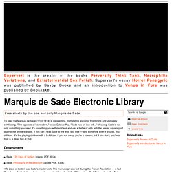 Marquis de Sade Electronic Library