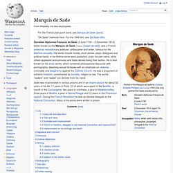 Marquis de Sade