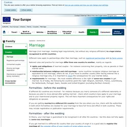 EU – Marriages: recognition/registration in different countries – Your Europe           