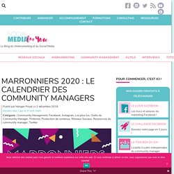Marronniers 2020 : le calendrier du Community Manager