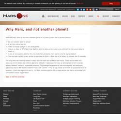 Why Mars, and not another planet? - Mission to Mars