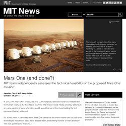 Mars One (and done?)