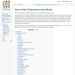 Annexe:Liste d'expressions marseillaises