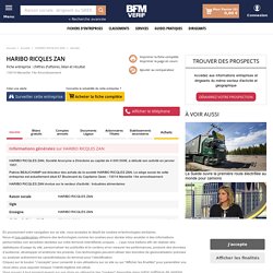 Société HARIBO RICQLES ZAN à MARSEILLE 14 (Chiffre d'affaires, bilans, résultat) avec Verif.com - Siren 572149169