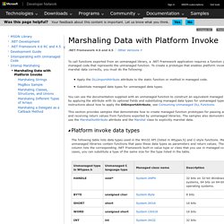 Marshaling Data with Platform Invoke