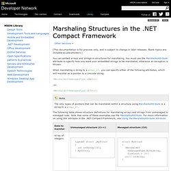 Marshaling Structures in the .NET Compact Framework