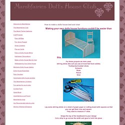 Make A Dolls House Bed & Chair - Marshfairies Club