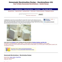 Homemade Marshmallows, How to Make Marshmallows, Marshmallow Recipe