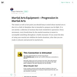 Martial Arts Equipment — Progression In Martial Arts