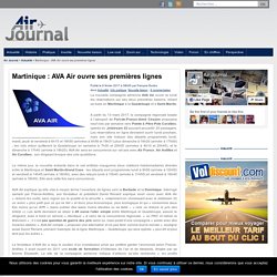 Martinique : AVA Air ouvre ses premières lignes