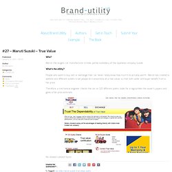 Brand Utility, another way of thinking marketing.