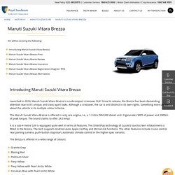 Maruti Suzuki Vitara Brezza Car Review, Price, RTO & Insurance