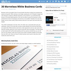30 Marvelous White Business Cards