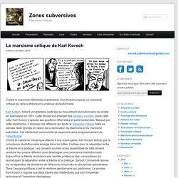 Le marxisme critique de Karl Korsch