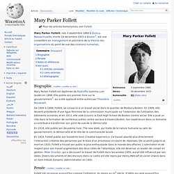 Mary Parker Follett