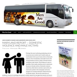 Maryland Report — Domestic Violence and Male Victims