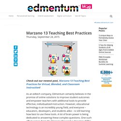 Marzano 13 Teaching Best Practices