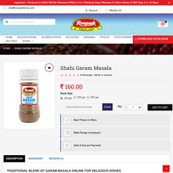 Buy Garam Masala - Roopak Stores