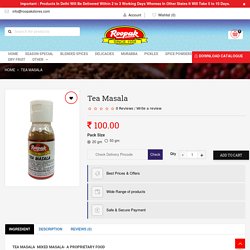 Order Masala Chai Spice Powder - Roopak Stores