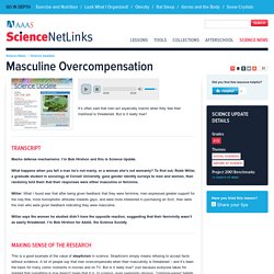 Masculine Overcompensation - Science Updates