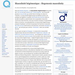 Masculinité hégémonique - Hegemonic masculinity - qwe.wiki