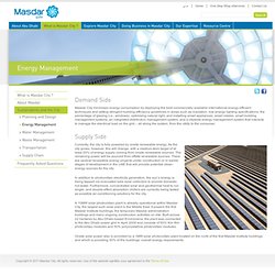 Masdar City > Energy Management