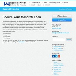 Maserati Finance & Lease Offers