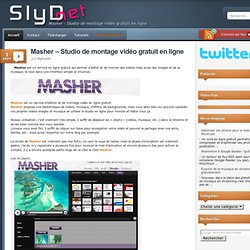 Masher – Studio de montage vidéo gratuit en ligne