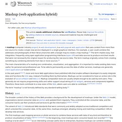 Mashup (web application hybrid) - Wikipedia, the free encycloped