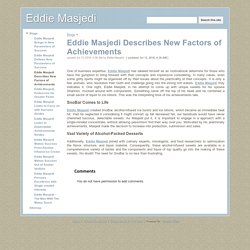 Eddie Masjedi Describes New Factors of Achievements - Eddie Masjedi