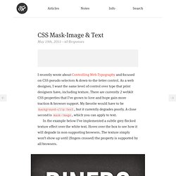 CSS Mask-Image & Text