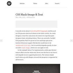 CSS Mask-Image & Text
