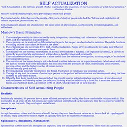 Maslow Self Actualization - unlearn. - StumbleUpon