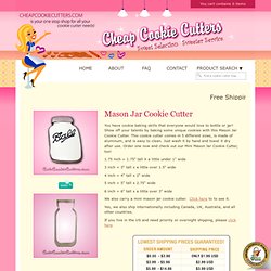Mason Jar Cookie Cutter For Sale