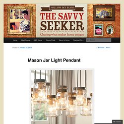 Mason Jar Light Pendant