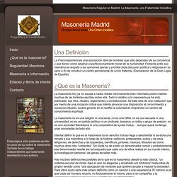 Masonería Regular en Madrid. Un poco de luz sobre una Orden Iniciática