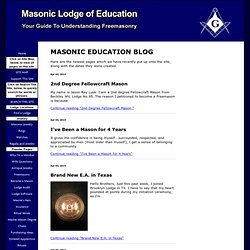 MASONIC EDUCATION BLOG