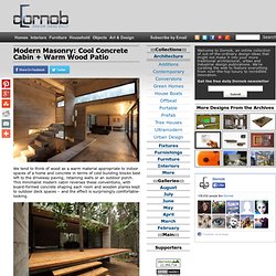 Modern Masonry: Cool Concrete Cabin + Warm Wood Patio