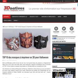 TOP 10 des masques à imprimer en 3D pour Halloween