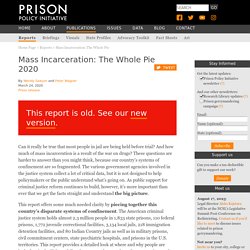 Mass Incarceration: The Whole Pie 2020
