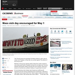 Mass sick day encouraged for May 1 - Business