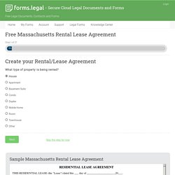 Free Massachusetts Residential Rental Lease Agreement