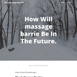 How Will massage barrie Be In The Future.