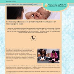 Massage pour bébé, Infant Massage - Formations