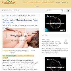 The Major Sex Massage Pressure Points for Females